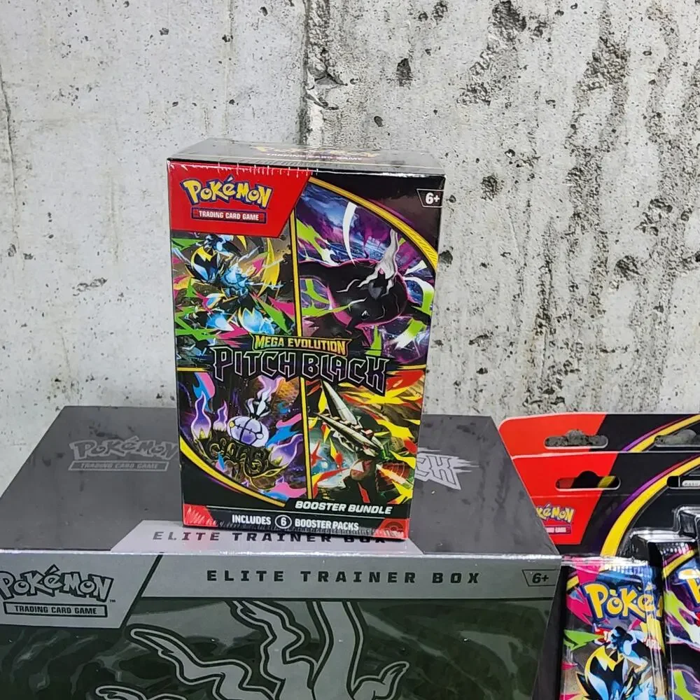 Pokemon TCG Mega Evolution Pitch Black ETB, Booster Bundle, Blister Lot Bundle